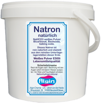 Natron natürlich Backpulver 1kg in 1 Liter Eimer